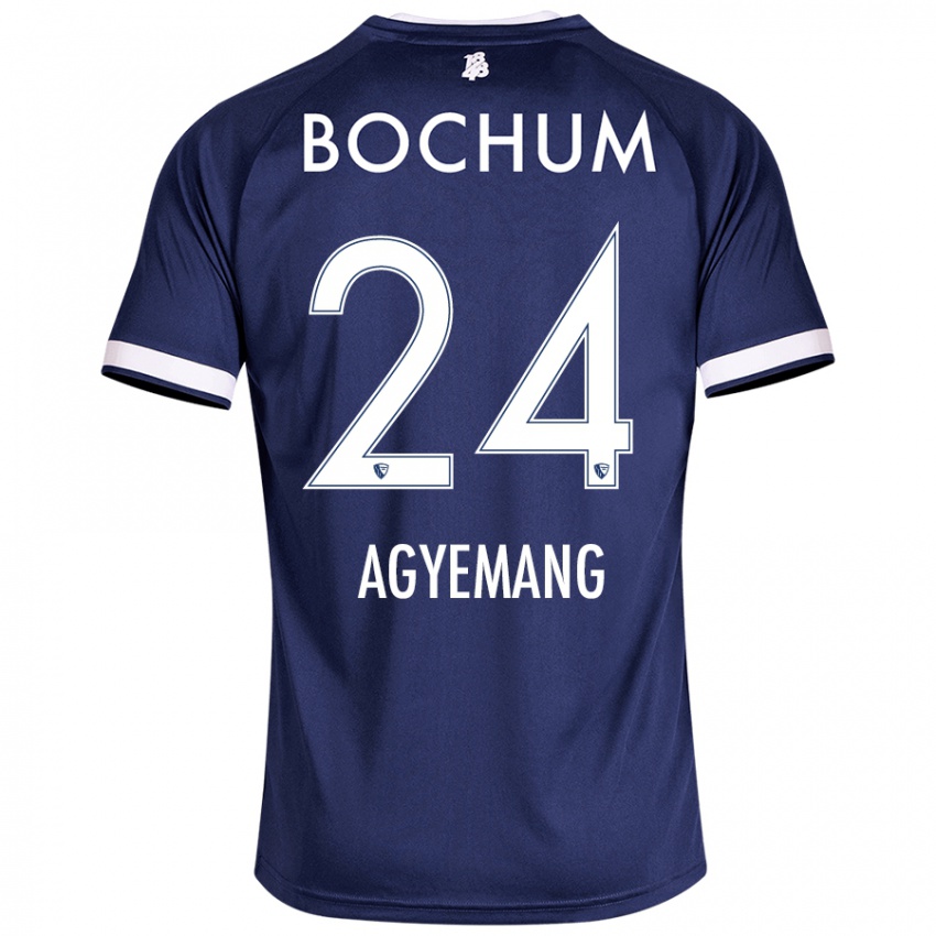 Kinder Donovan Agyemang #24 Dunkelblau Heimtrikot Trikot 2024/25 T-Shirt Österreich