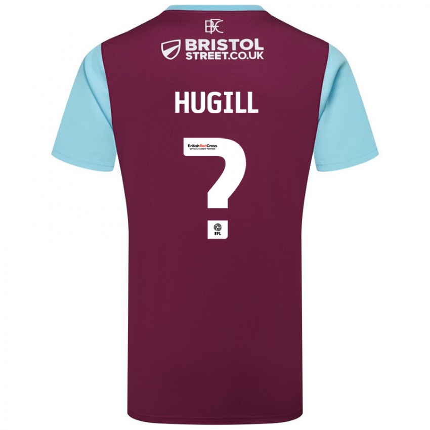 Kinder Will Hugill #0 Burgunderrot Himmelblau Heimtrikot Trikot 2024/25 T-Shirt Österreich