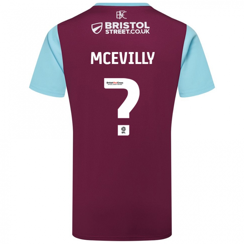 Kinder Jack Mcevilly #0 Burgunderrot Himmelblau Heimtrikot Trikot 2024/25 T-Shirt Österreich