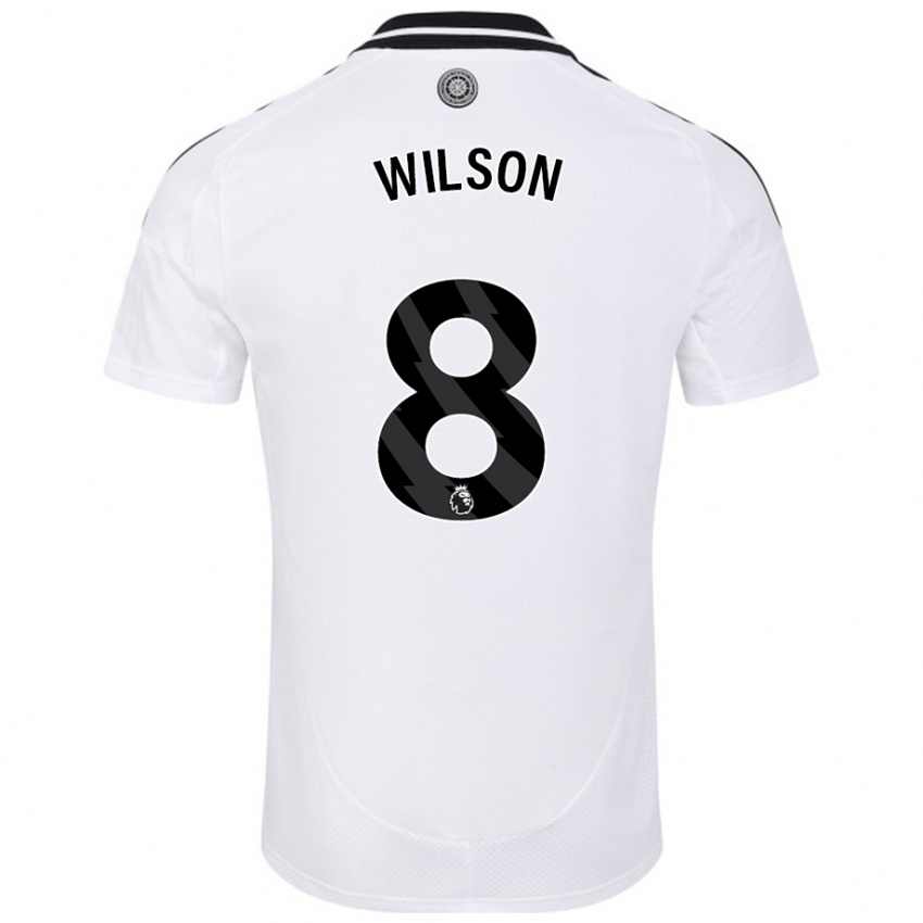 Kinder Harry Wilson #8 Weiß Heimtrikot Trikot 2024/25 T-Shirt Österreich