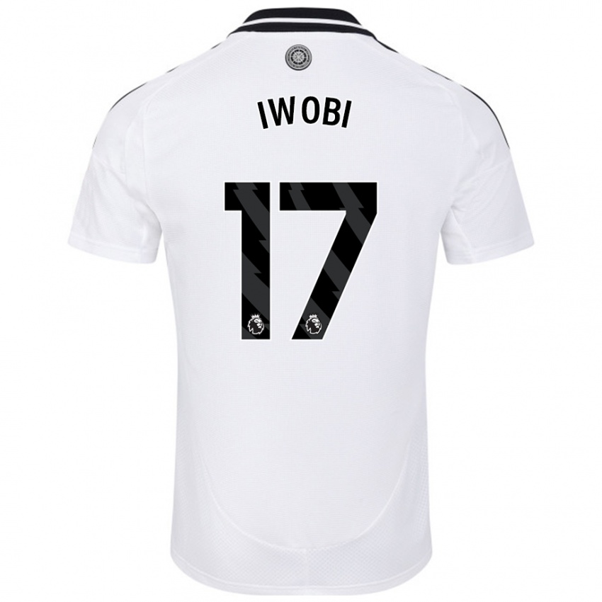 Kinder Alex Iwobi #17 Weiß Heimtrikot Trikot 2024/25 T-Shirt Österreich