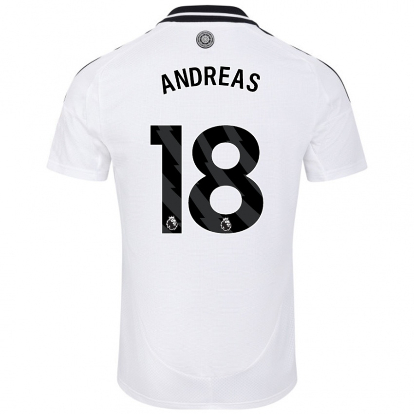 Kinder Andreas Pereira #18 Weiß Heimtrikot Trikot 2024/25 T-Shirt Österreich