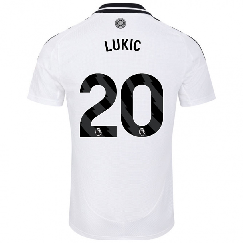 Kinder Saša Lukić #20 Weiß Heimtrikot Trikot 2024/25 T-Shirt Österreich