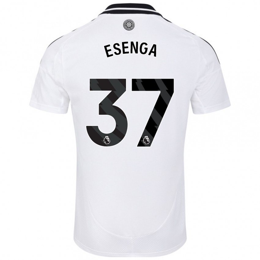 Kinder Jonathan Esenga #37 Weiß Heimtrikot Trikot 2024/25 T-Shirt Österreich