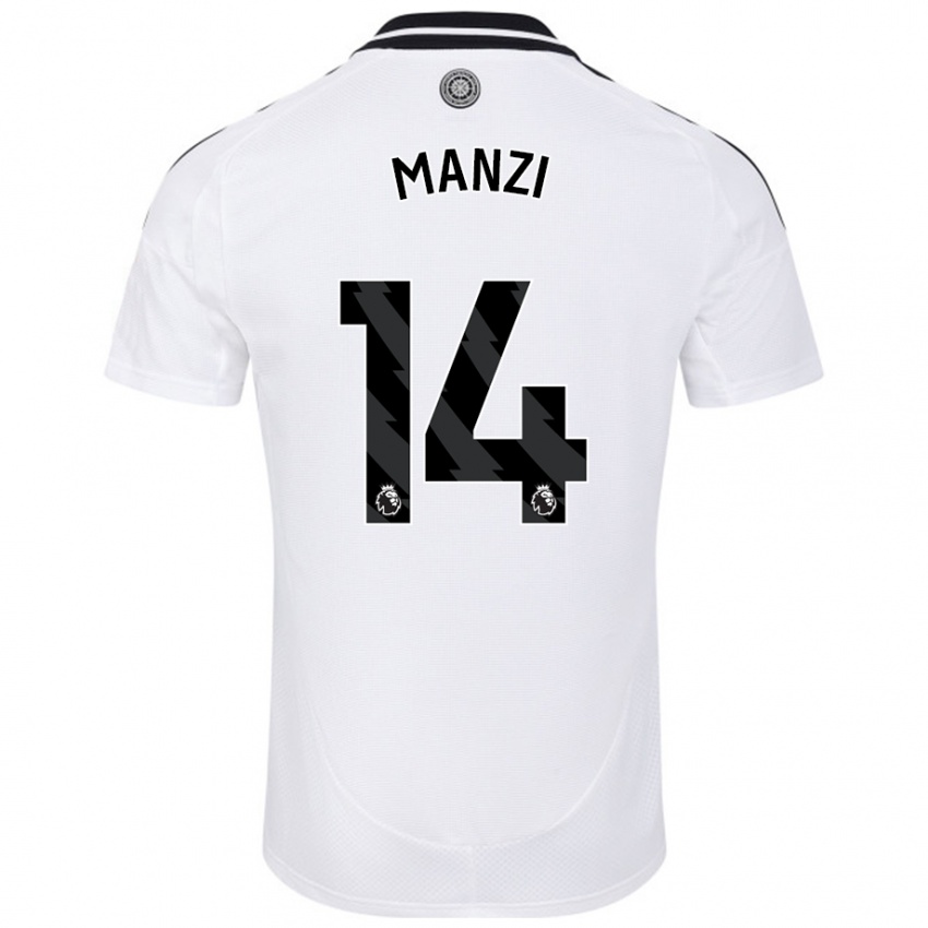 Kinder Sophie Manzi #14 Weiß Heimtrikot Trikot 2024/25 T-Shirt Österreich