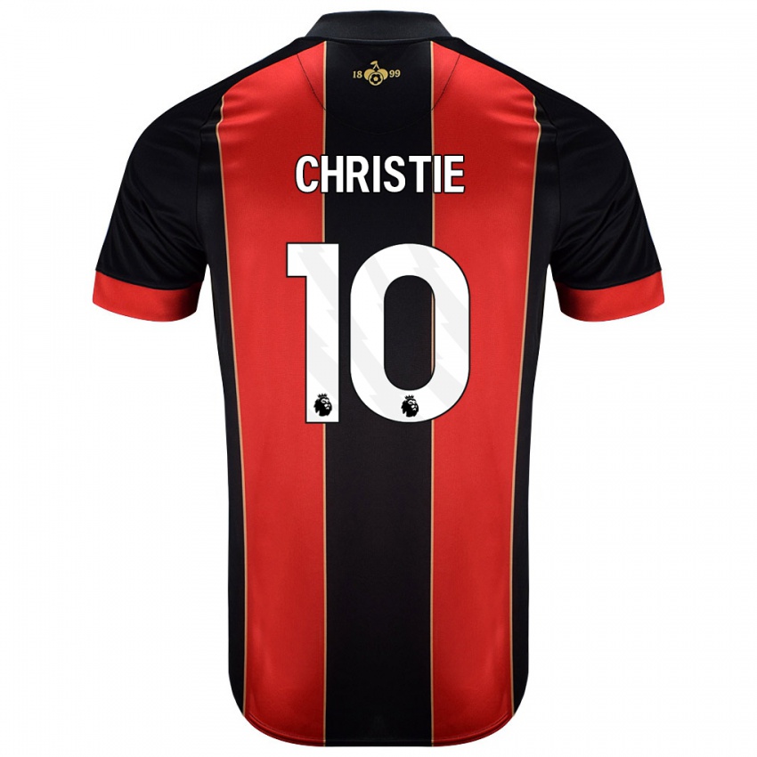 Kinder Ryan Christie #10 Rot Schwarz Heimtrikot Trikot 2024/25 T-Shirt Österreich