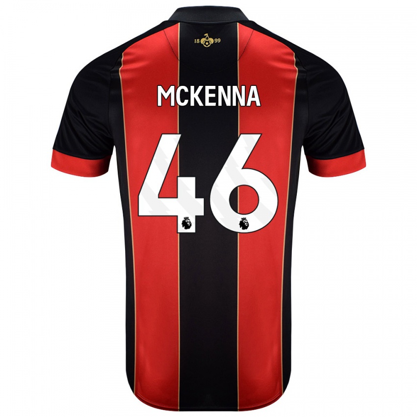 Kinder Callan Mckenna #46 Rot Schwarz Heimtrikot Trikot 2024/25 T-Shirt Österreich