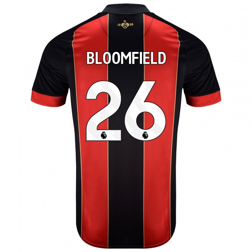 Kinder Erin Bloomfield #26 Rot Schwarz Heimtrikot Trikot 2024/25 T-Shirt Österreich