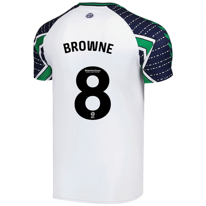 Kinder Alan Browne #8 Weiß Auswärtstrikot Trikot 2024/25 T-Shirt Österreich