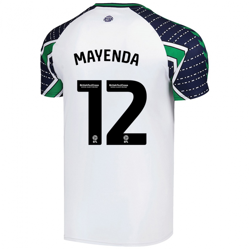 Kinder Eliezer Mayenda #12 Weiß Auswärtstrikot Trikot 2024/25 T-Shirt Österreich