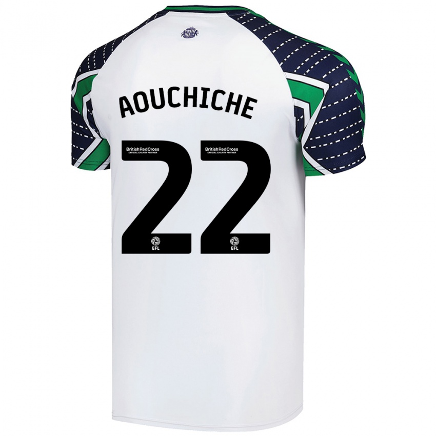 Kinder Adil Aouchiche #22 Weiß Auswärtstrikot Trikot 2024/25 T-Shirt Österreich