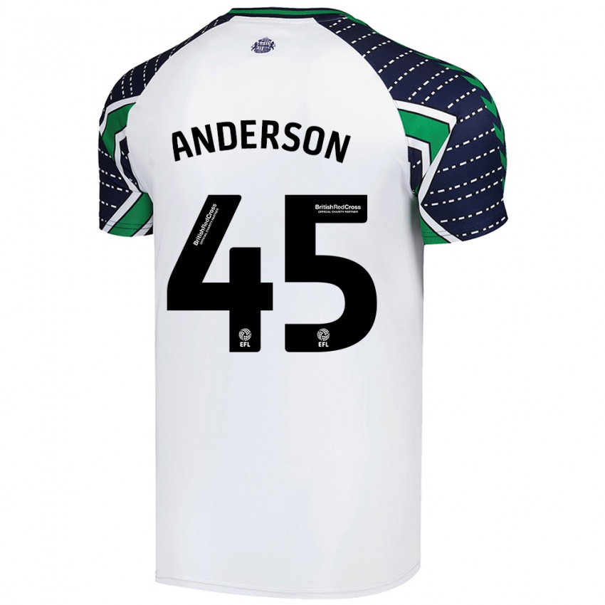 Kinder Joe Anderson #45 Weiß Auswärtstrikot Trikot 2024/25 T-Shirt Österreich