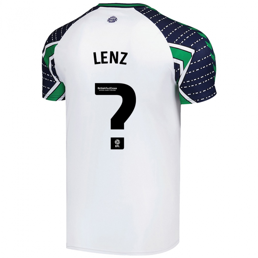 Kinder Elias Lenz #0 Weiß Auswärtstrikot Trikot 2024/25 T-Shirt Österreich