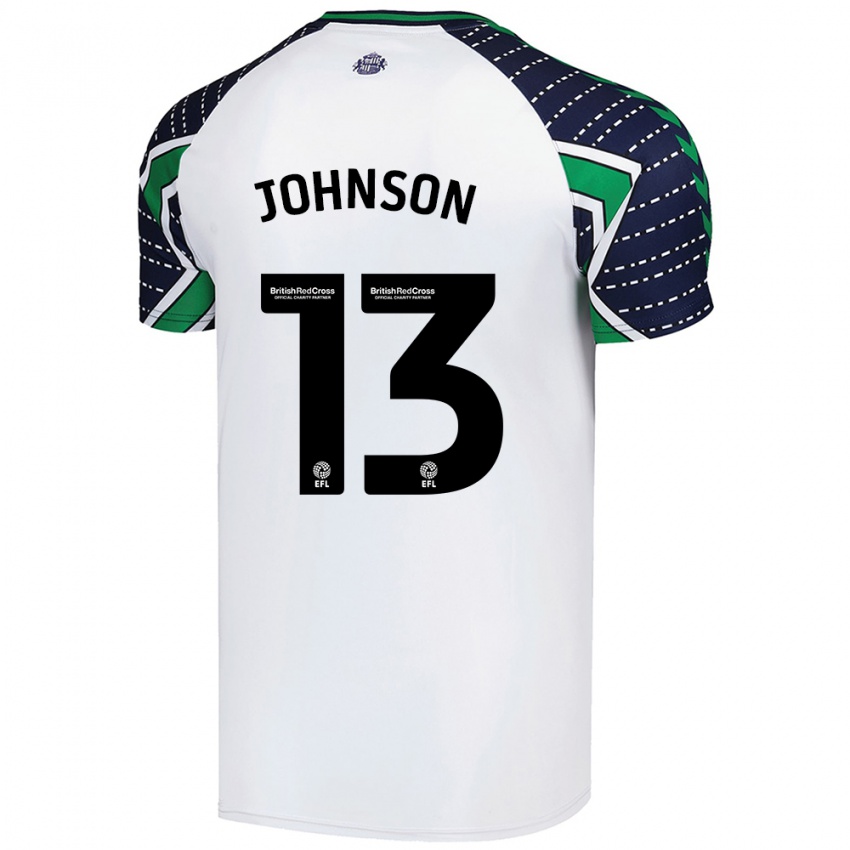 Kinder Zak Johnson #13 Weiß Auswärtstrikot Trikot 2024/25 T-Shirt Österreich