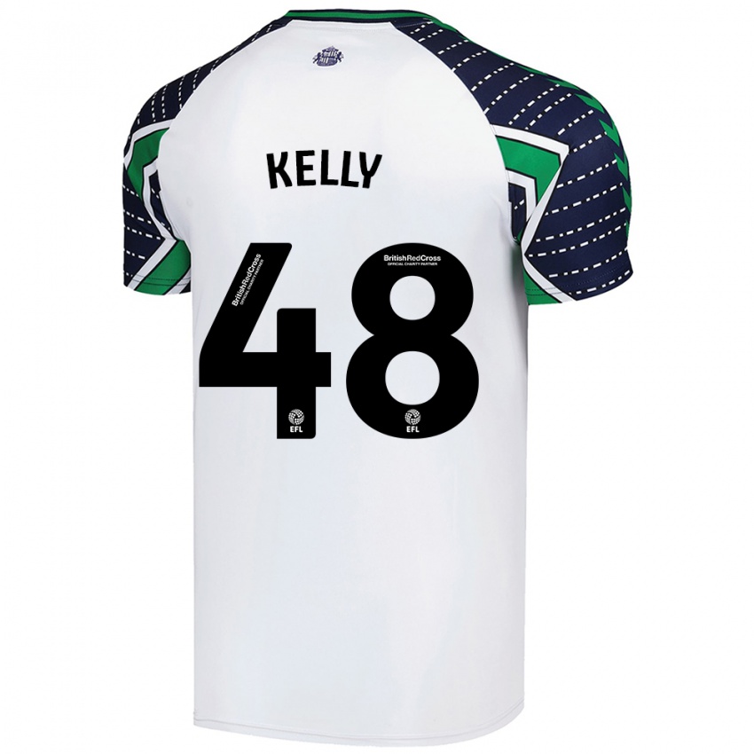 Kinder Caden Kelly #48 Weiß Auswärtstrikot Trikot 2024/25 T-Shirt Österreich