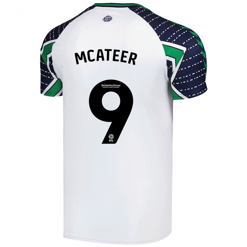 Kinder Mary Mcateer #9 Weiß Auswärtstrikot Trikot 2024/25 T-Shirt Österreich