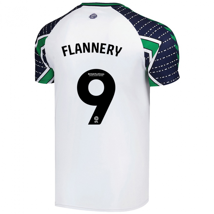 Kinder Keira Flannery #9 Weiß Auswärtstrikot Trikot 2024/25 T-Shirt Österreich