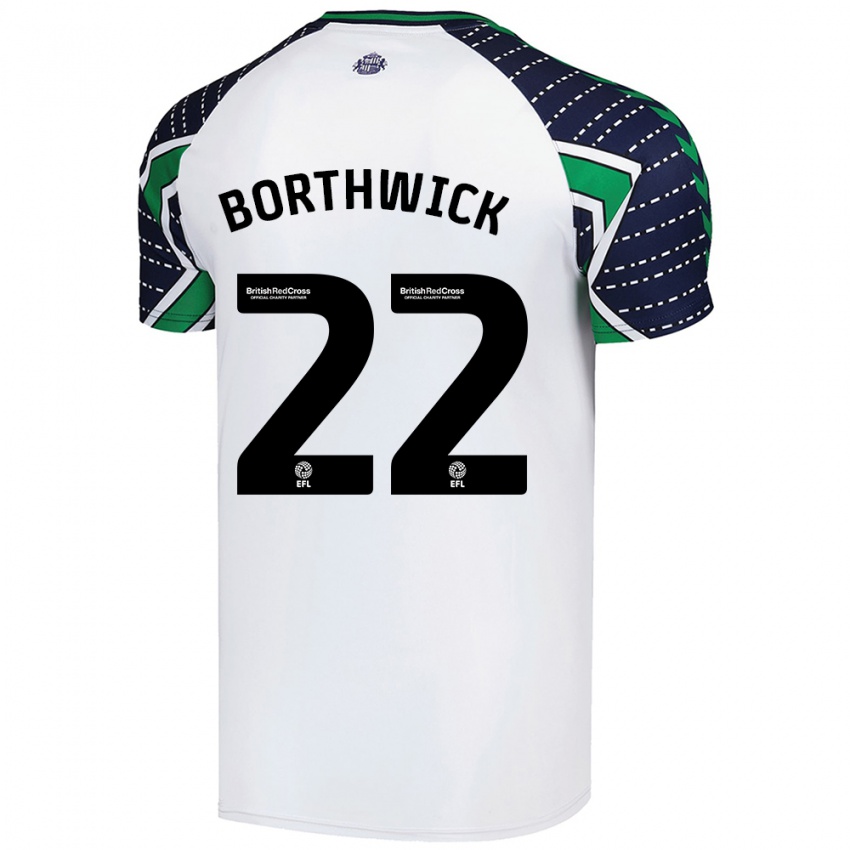 Kinder Megan Borthwick #22 Weiß Auswärtstrikot Trikot 2024/25 T-Shirt Österreich