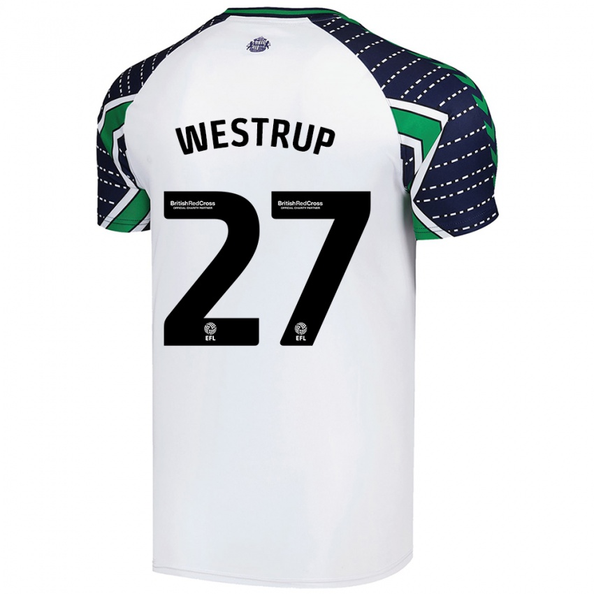 Kinder Brianna Westrup #27 Weiß Auswärtstrikot Trikot 2024/25 T-Shirt Österreich