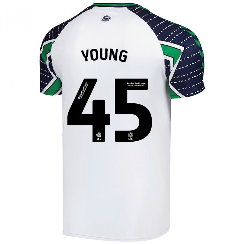 Kinder Matthew Young #45 Weiß Auswärtstrikot Trikot 2024/25 T-Shirt Österreich