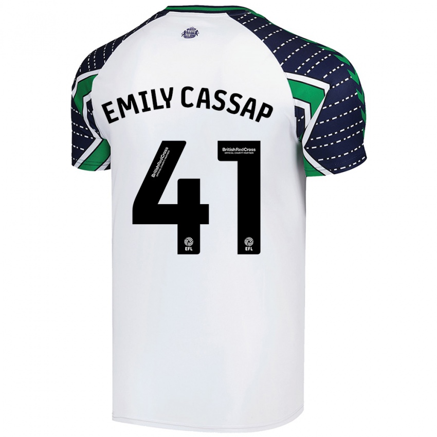 Kinder Emily Cassap #41 Weiß Auswärtstrikot Trikot 2024/25 T-Shirt Österreich