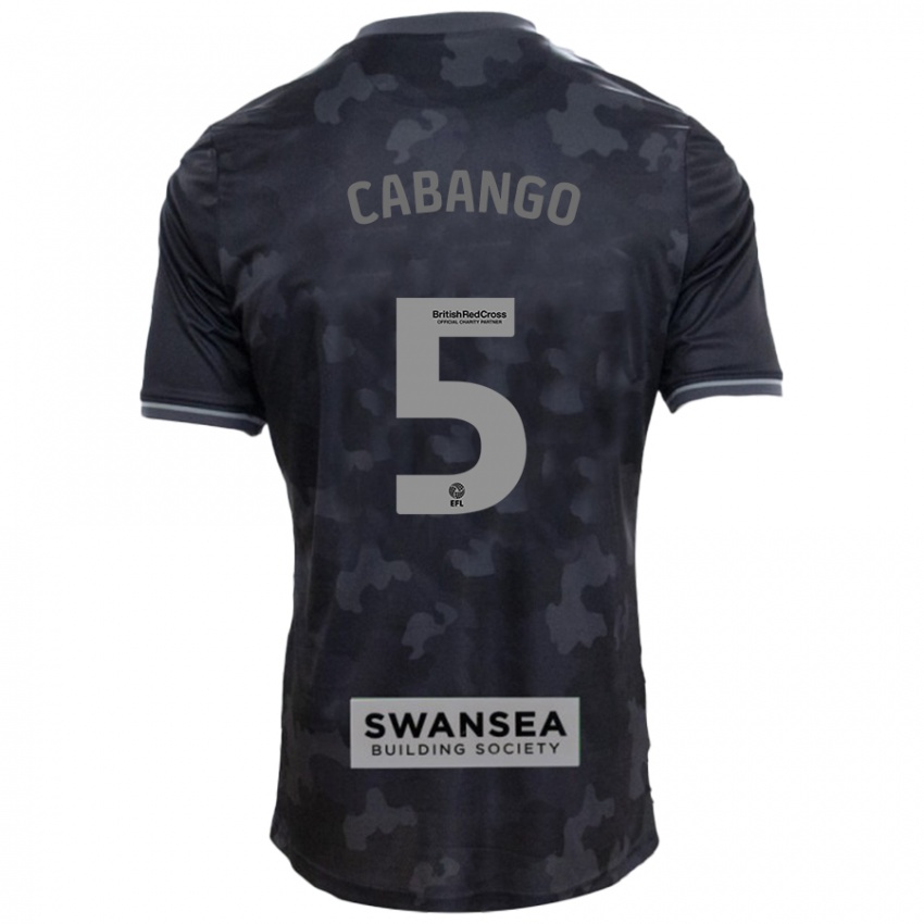 Kinder Ben Cabango #5 Schwarz Auswärtstrikot Trikot 2024/25 T-Shirt Österreich