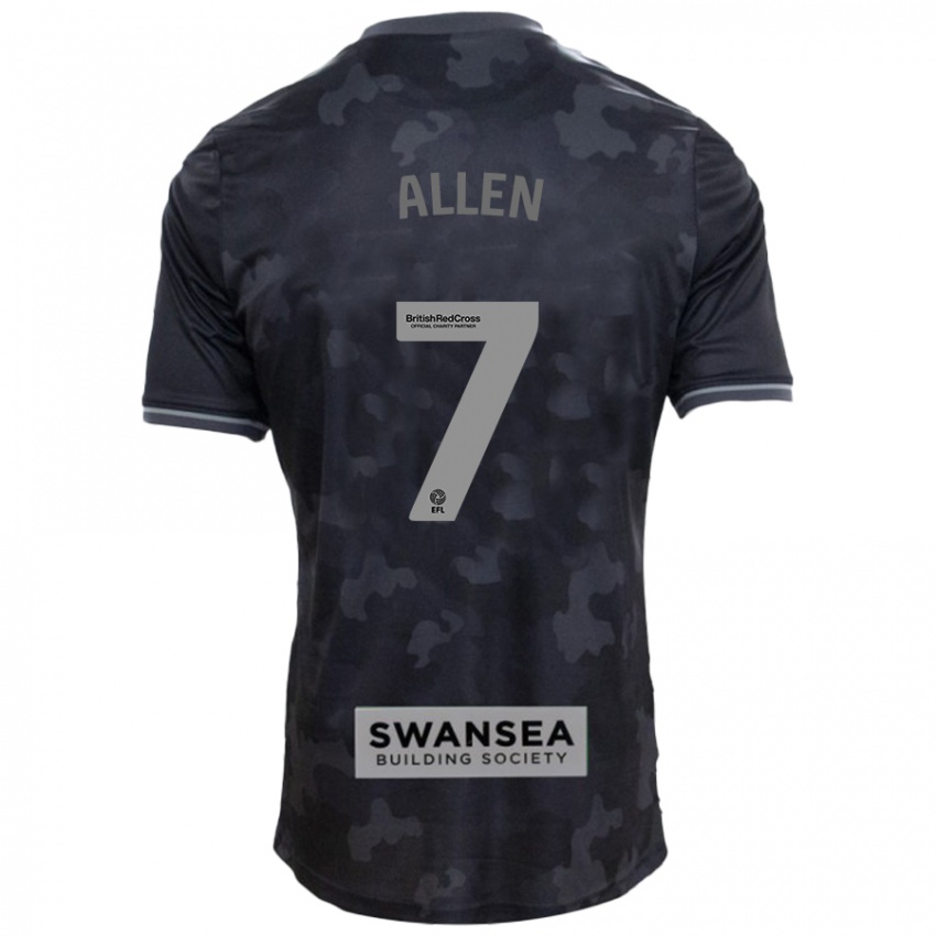 Kinder Joe Allen #7 Schwarz Auswärtstrikot Trikot 2024/25 T-Shirt Österreich