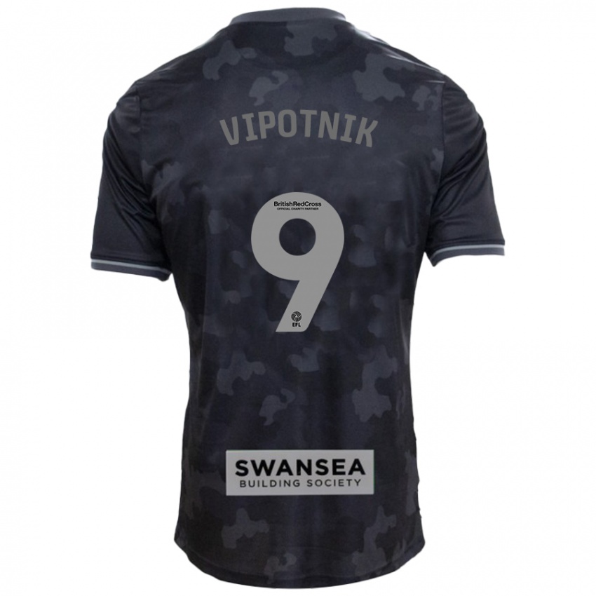 Kinder Zan Vipotnik #9 Schwarz Auswärtstrikot Trikot 2024/25 T-Shirt Österreich