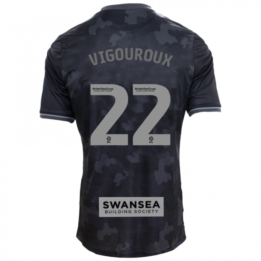 Kinder Lawrence Vigouroux #22 Schwarz Auswärtstrikot Trikot 2024/25 T-Shirt Österreich