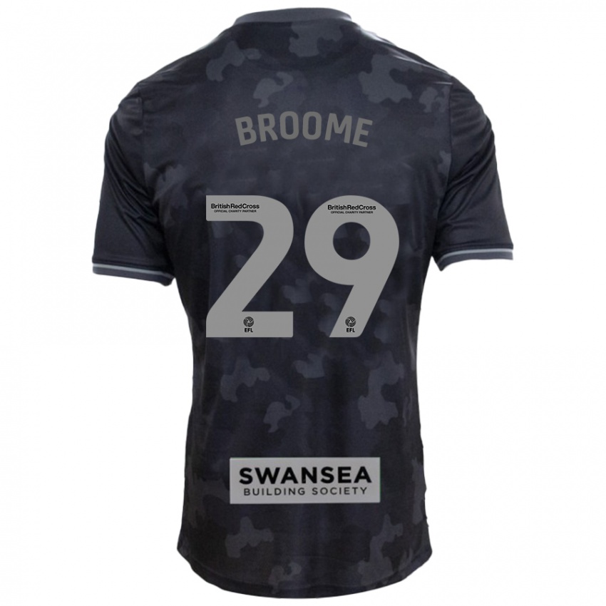 Kinder Nathan Broome #29 Schwarz Auswärtstrikot Trikot 2024/25 T-Shirt Österreich