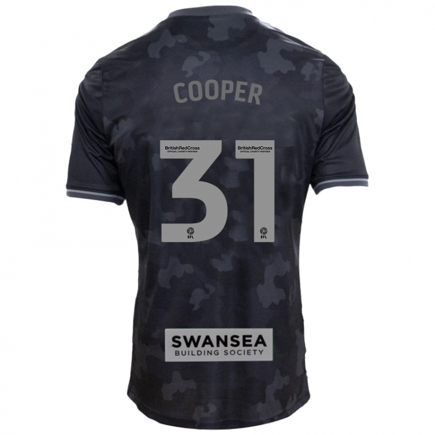 Kinder Oliver Cooper #31 Schwarz Auswärtstrikot Trikot 2024/25 T-Shirt Österreich