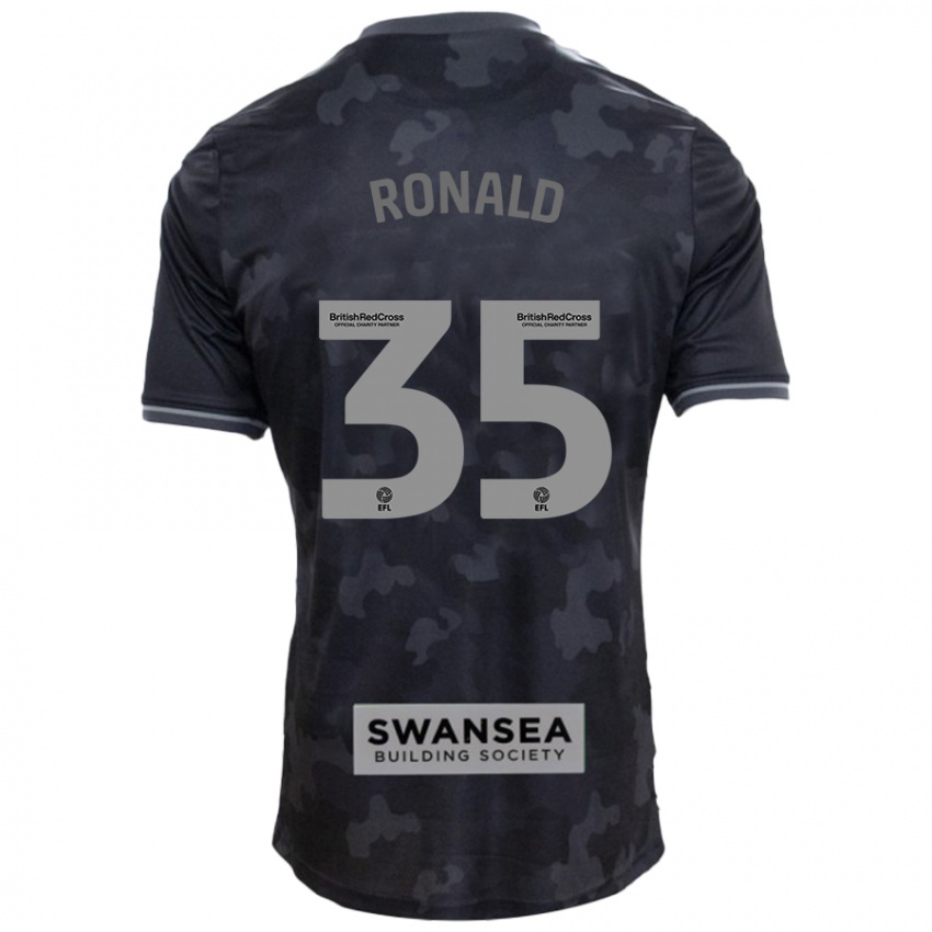 Kinder Ronald #35 Schwarz Auswärtstrikot Trikot 2024/25 T-Shirt Österreich