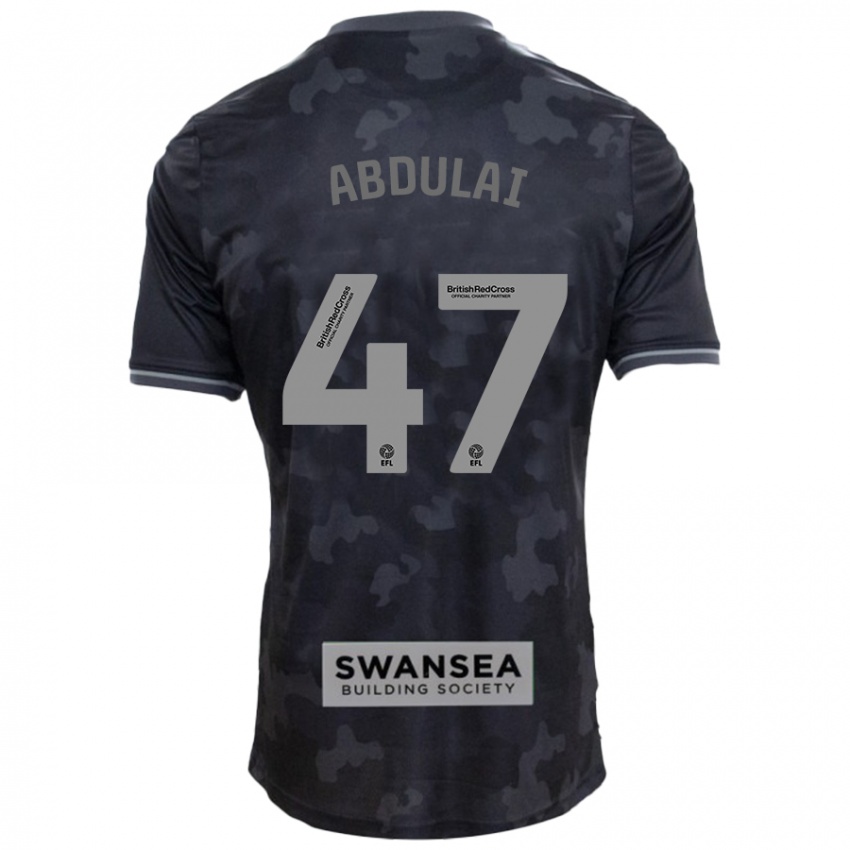 Kinder Azeem Abdulai #47 Schwarz Auswärtstrikot Trikot 2024/25 T-Shirt Österreich