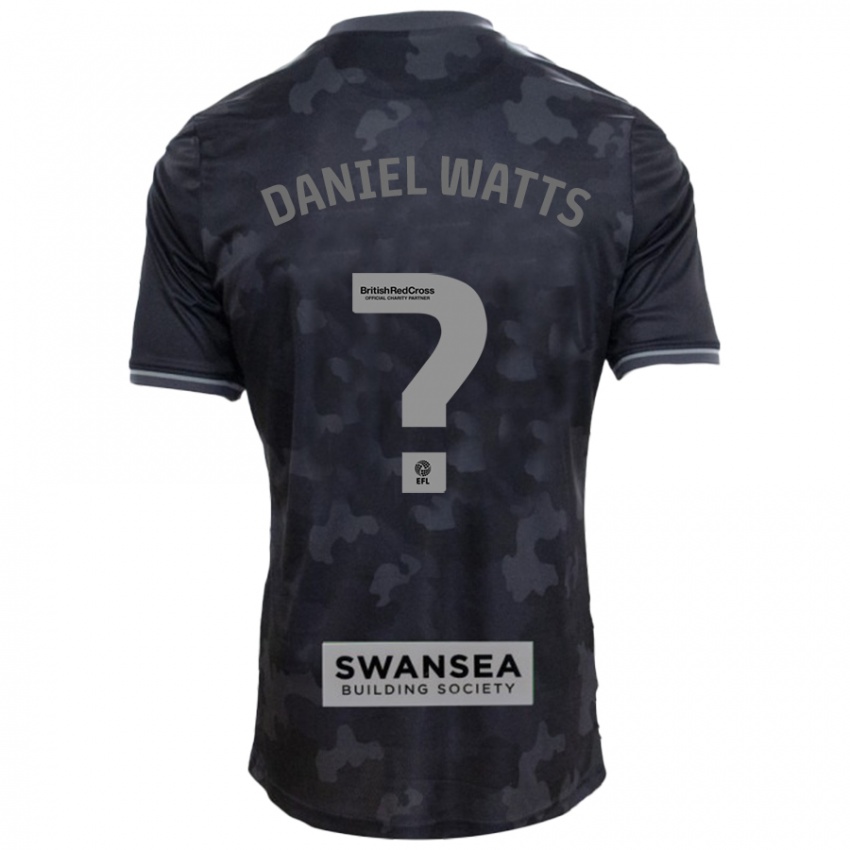 Kinder Daniel Watts #0 Schwarz Auswärtstrikot Trikot 2024/25 T-Shirt Österreich