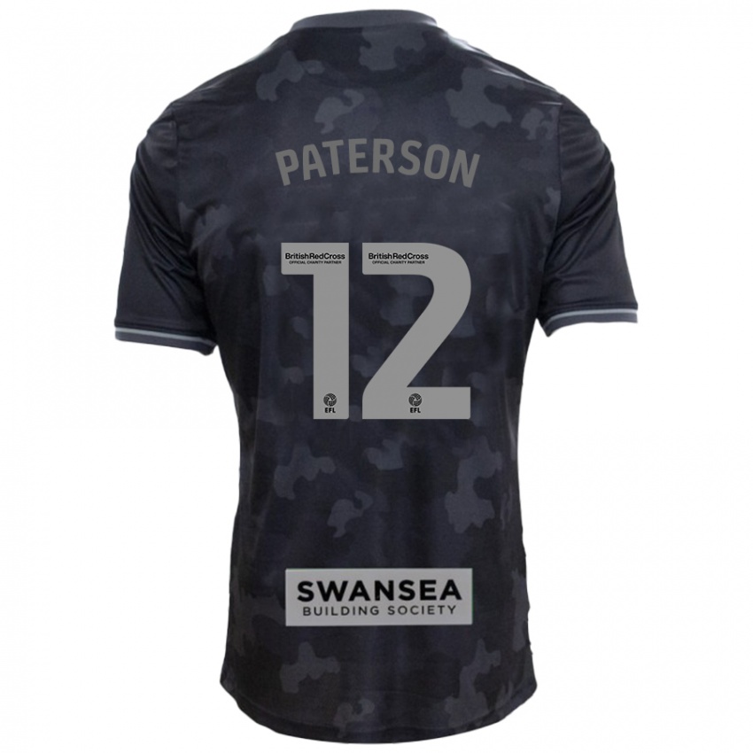 Kinder Jamie Paterson #12 Schwarz Auswärtstrikot Trikot 2024/25 T-Shirt Österreich