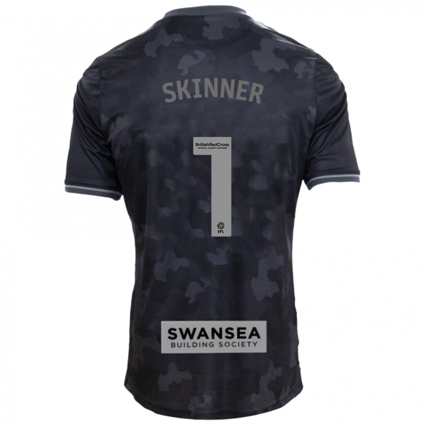 Kinder Claire Skinner #1 Schwarz Auswärtstrikot Trikot 2024/25 T-Shirt Österreich