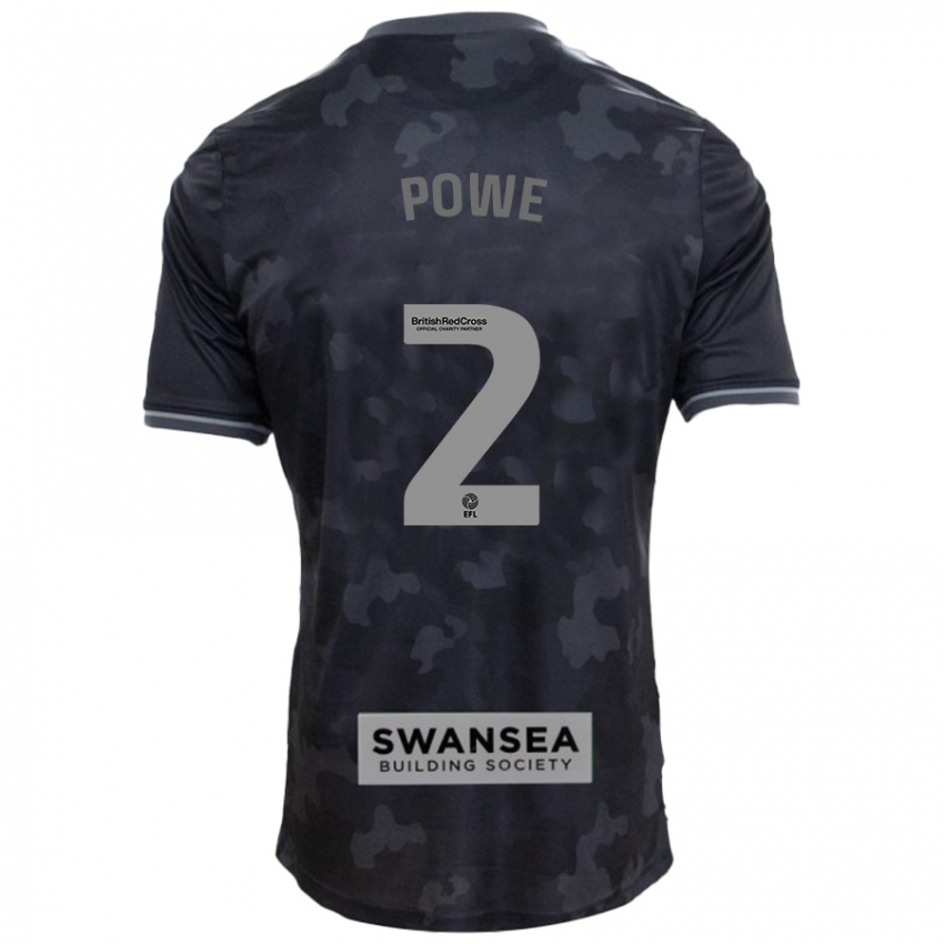 Kinder Alicia Powe #2 Schwarz Auswärtstrikot Trikot 2024/25 T-Shirt Österreich