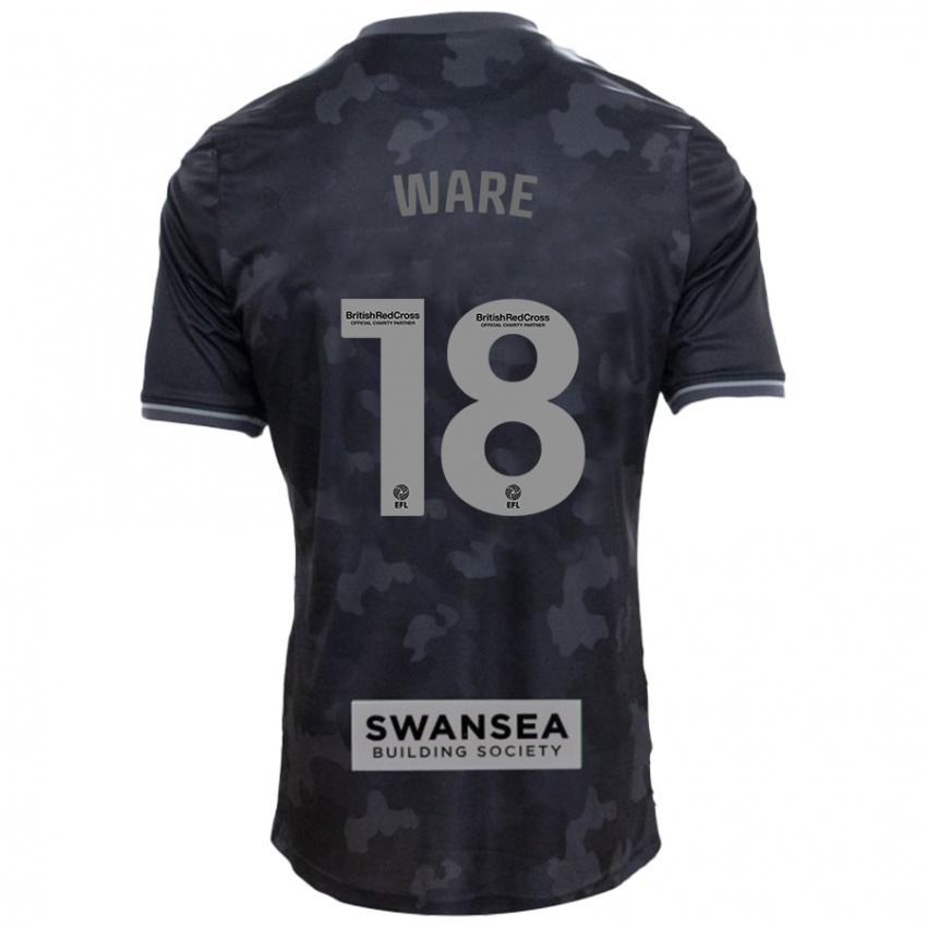 Kinder Phoebe Ware #18 Schwarz Auswärtstrikot Trikot 2024/25 T-Shirt Österreich