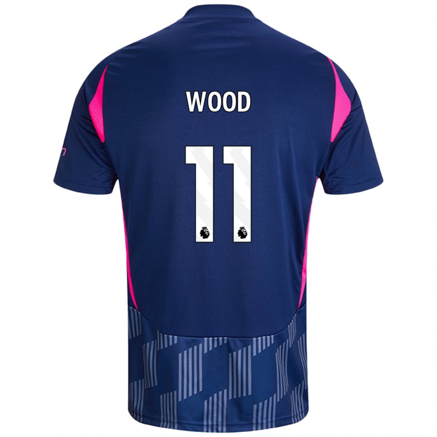 Kinder Chris Wood #11 Königsblau Rosa Auswärtstrikot Trikot 2024/25 T-Shirt Österreich