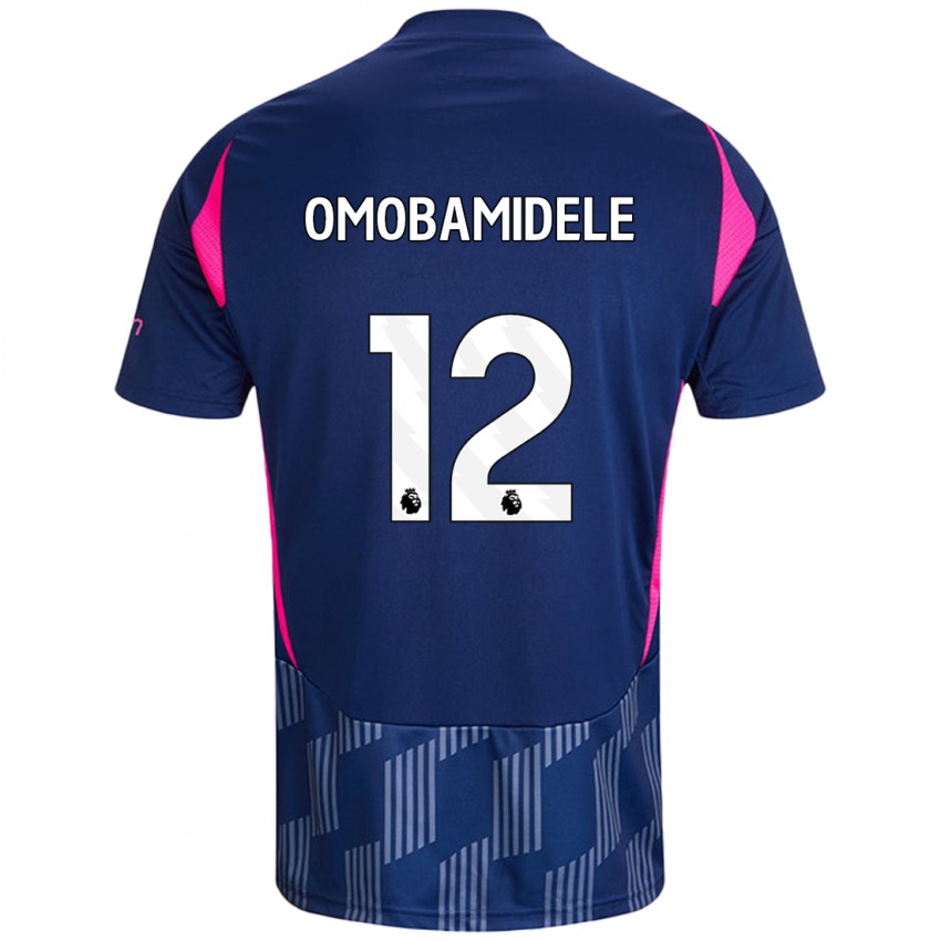 Kinder Andrew Omobamidele #12 Königsblau Rosa Auswärtstrikot Trikot 2024/25 T-Shirt Österreich