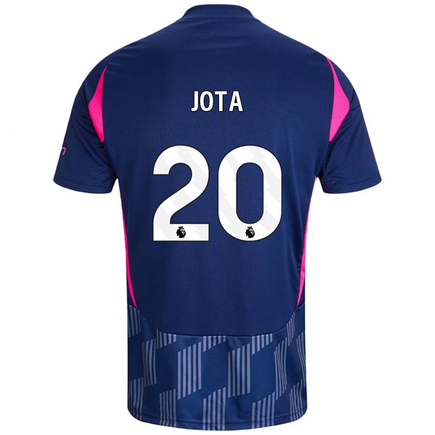 Kinder Jota Silva #20 Königsblau Rosa Auswärtstrikot Trikot 2024/25 T-Shirt Österreich