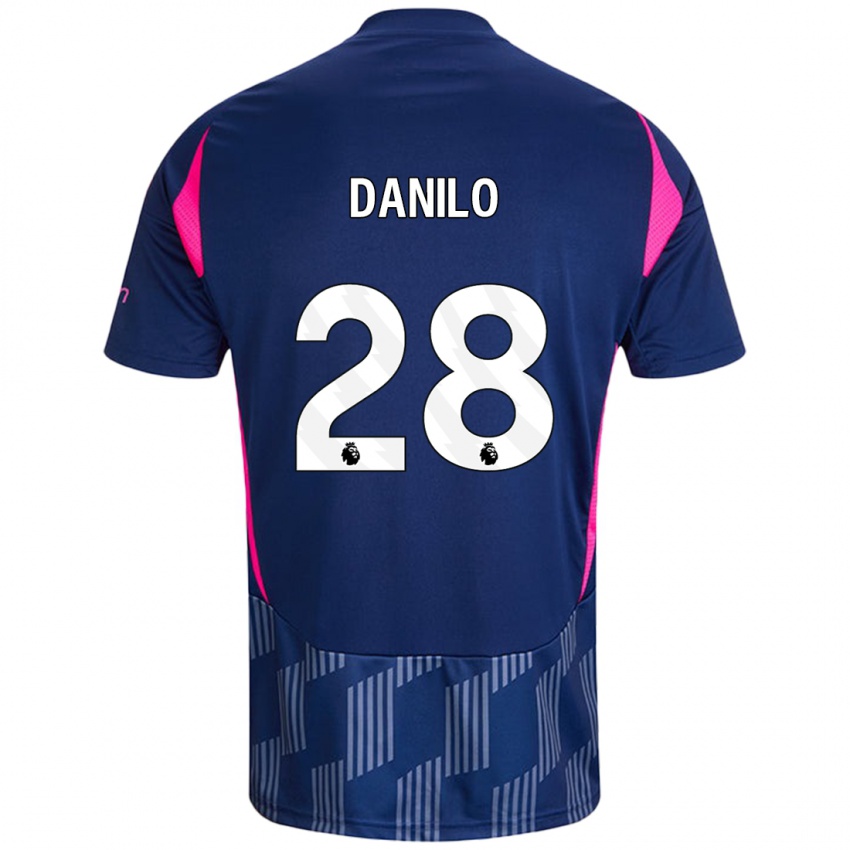 Kinder Danilo #28 Königsblau Rosa Auswärtstrikot Trikot 2024/25 T-Shirt Österreich