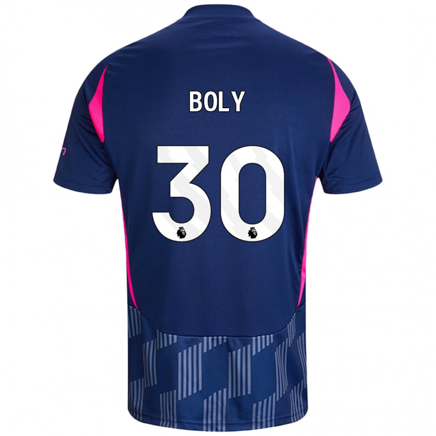 Kinder Willy Boly #30 Königsblau Rosa Auswärtstrikot Trikot 2024/25 T-Shirt Österreich