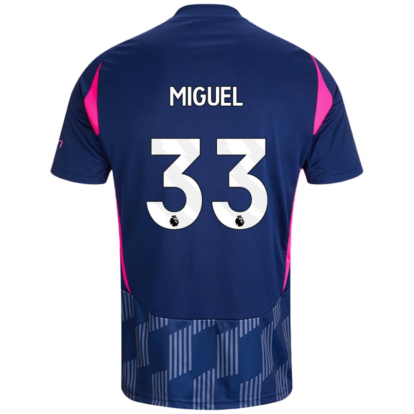 Kinder Carlos Miguel #33 Königsblau Rosa Auswärtstrikot Trikot 2024/25 T-Shirt Österreich