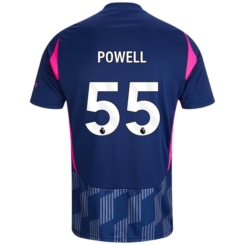 Kinder Josh Powell #55 Königsblau Rosa Auswärtstrikot Trikot 2024/25 T-Shirt Österreich