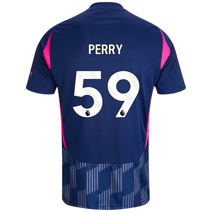 Kinder Ben Perry #59 Königsblau Rosa Auswärtstrikot Trikot 2024/25 T-Shirt Österreich