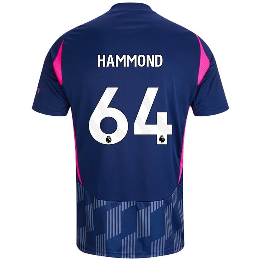 Kinder Ben Hammond #64 Königsblau Rosa Auswärtstrikot Trikot 2024/25 T-Shirt Österreich