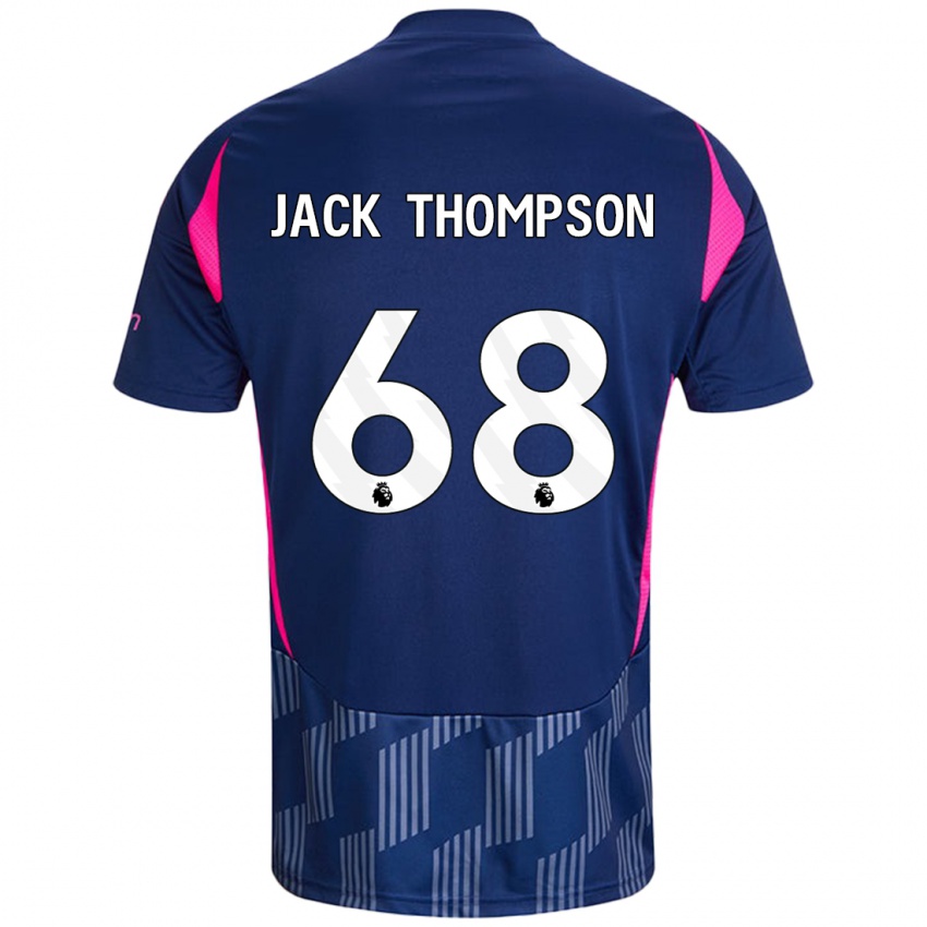 Kinder Jack Thompson #68 Königsblau Rosa Auswärtstrikot Trikot 2024/25 T-Shirt Österreich