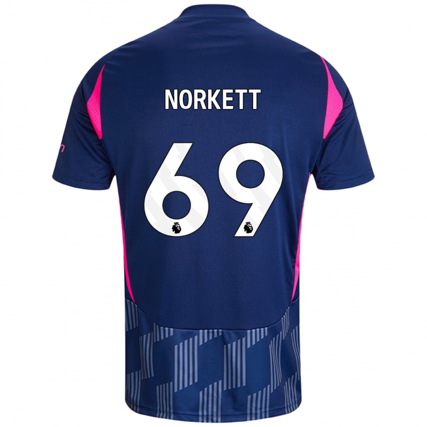 Kinder Manni Norkett #69 Königsblau Rosa Auswärtstrikot Trikot 2024/25 T-Shirt Österreich