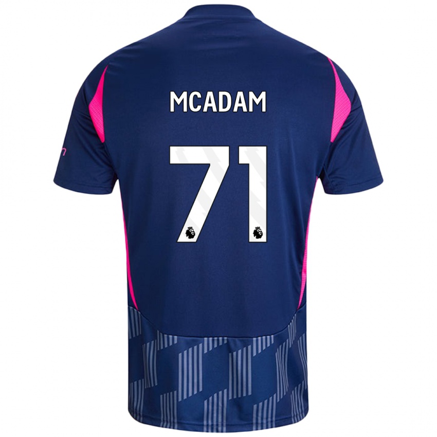 Kinder Kyle Mcadam #71 Königsblau Rosa Auswärtstrikot Trikot 2024/25 T-Shirt Österreich